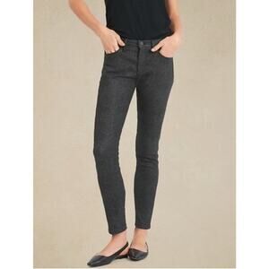 Banana Republic Snake Print Mid Rise Skinny Jeans Sz 28 Black Stretch Ankle Crop